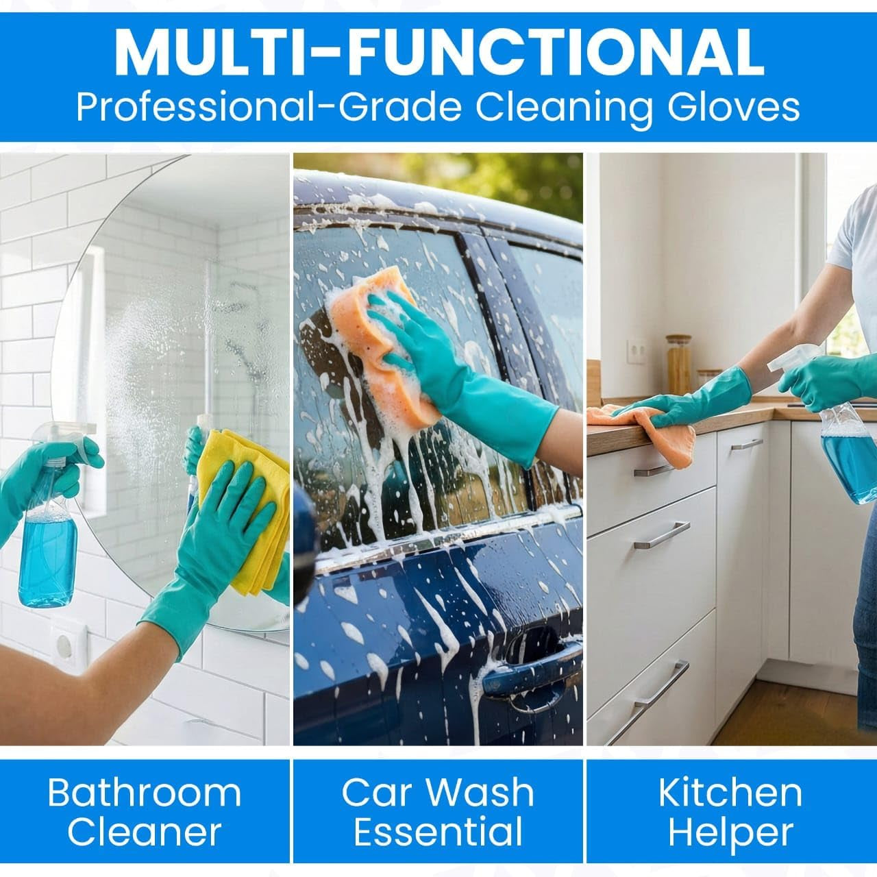 8PCS Pet Grooming & Washing Kit for Dogs & Cats, Dog Bathing Supplies Silicone Dog Washing Gloves, Shampoo Brush,Dog Scrubber for Bath Shedding, Cleaning & Massage