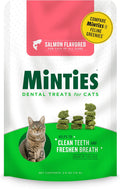 Dental Treats for Cats, (Chicken/Salmon) Flavored Treats for Cats, Freshens Breath and Controls Tartar, 2.5Oz | Affordable Dental Treat Alternative; Crunchy Texture Controls Tartar & Freshens Breath; No Wheat, Corn or Soy