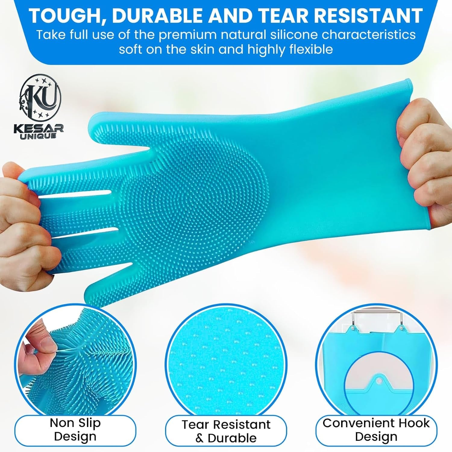 8PCS Pet Grooming & Washing Kit for Dogs & Cats, Dog Bathing Supplies Silicone Dog Washing Gloves, Shampoo Brush,Dog Scrubber for Bath Shedding, Cleaning & Massage